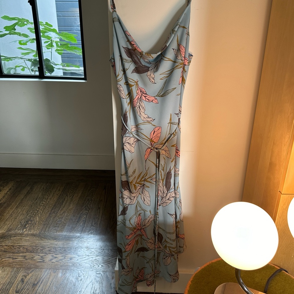 Mahina Cowl Neck Floral Beach Wedding/Cocktail Dress